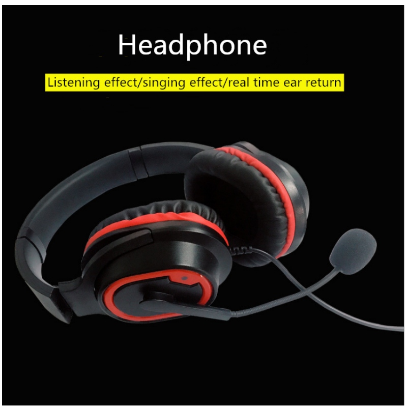 Aangepaste groothandel headset Type-C hoofd mobiele telefoon muziekspel met microfoon real-time oor met microfoonheadset